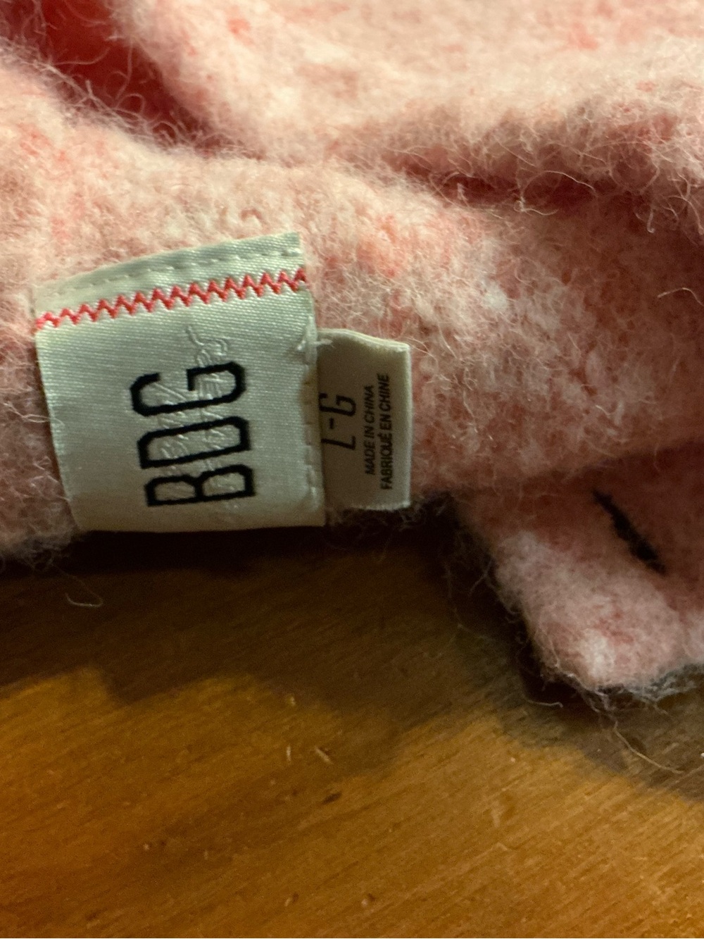BDG Soft Pink Fuzzy Knit Top